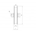 Wheel with screw one bearing round profile