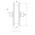 Wheel with screw two bearings round shape