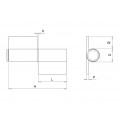 Hinge with two wings double leaf series 200