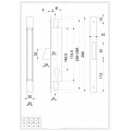 Security lock 3 Points Opening with Latch