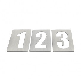 Αριθμοί σε πλαίσιο 8Χ6 cm INOX