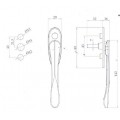 Χαμηλή χειρολαβή με καρέ 7x32mm
