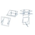 Ηλεκτρικός μηχανισμός φεγγίτη SYNCHRO T-RACK 24 VDC